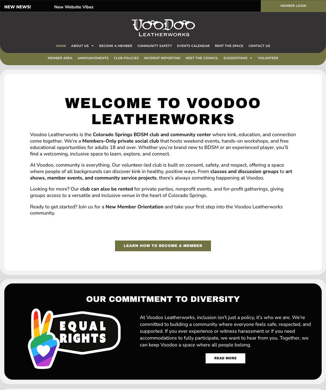 Voodoo Leatherworks new home page