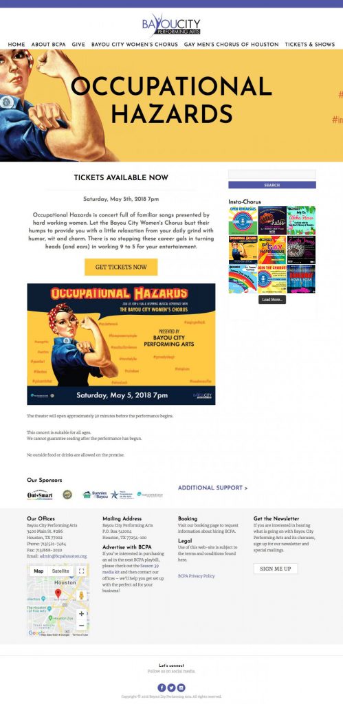 Occupational Hazards Show Page