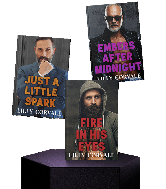 a mock up of romance books in air