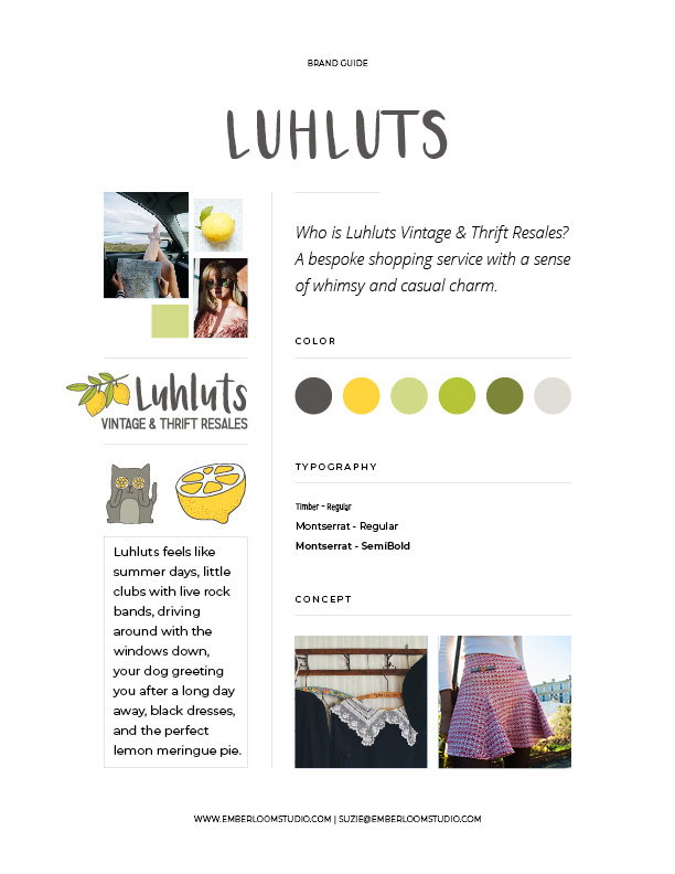 Luhluts Brand Design Sheet